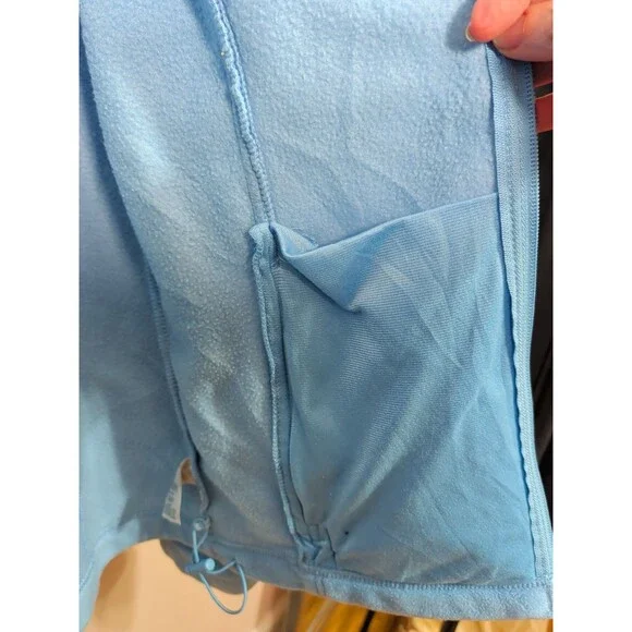 Columbia Women L Light Blue Fleece Full Zip Jacket Cozy Warm Pockets - Picture 5 of 13